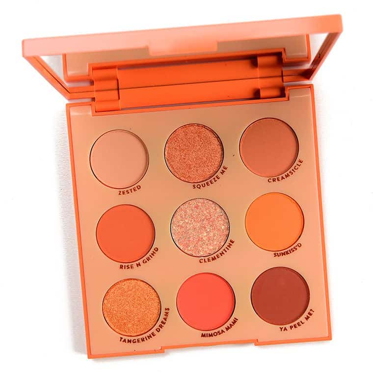 colourpop orange you glad palette swatches