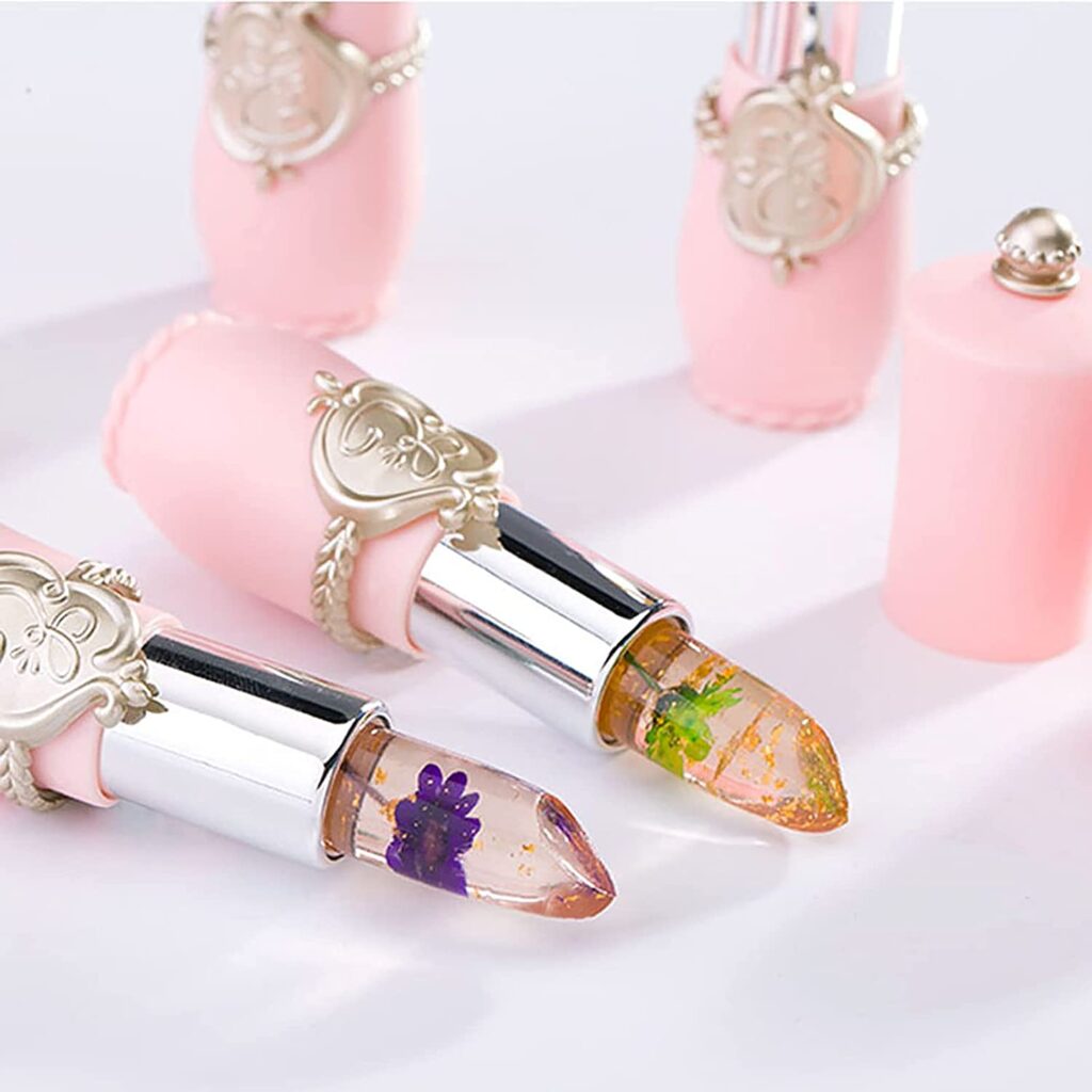 moisturizing dried flowers lip makeup color changing lipsticks