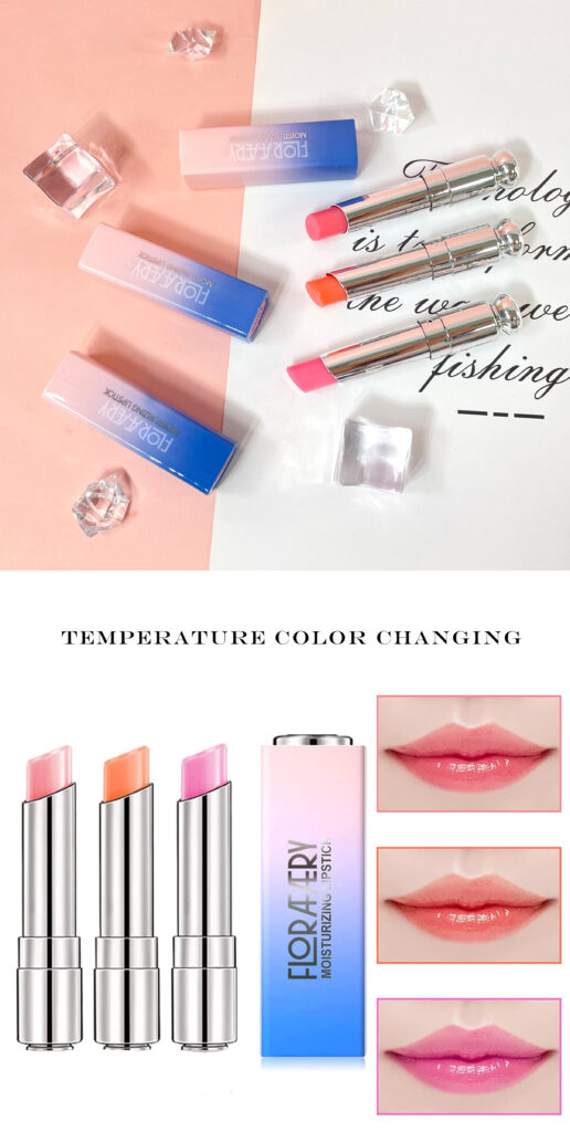 3 count temperature color change lipstick set