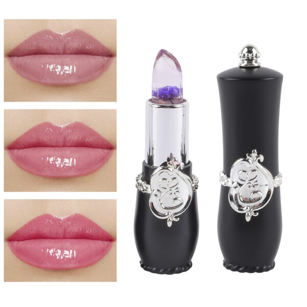 black tube dry flower lipstick