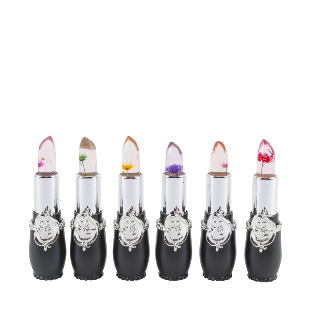 black tube dry flower lipstick