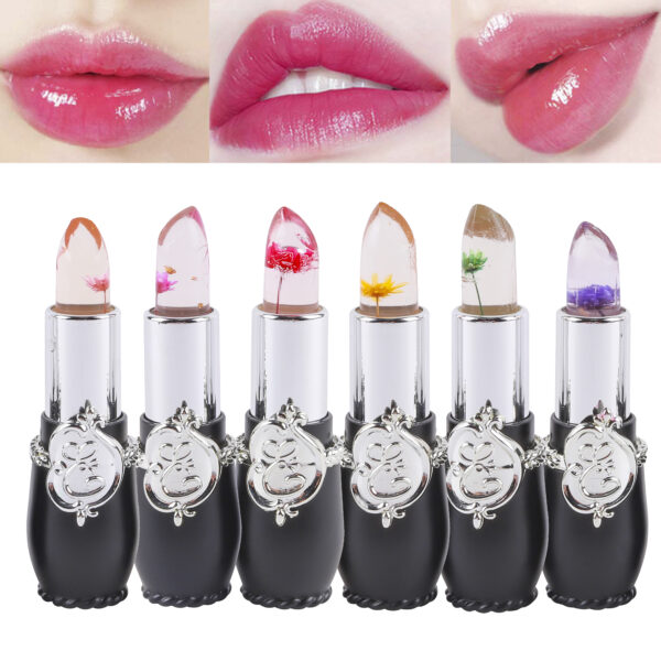 black tube dry flower lipstick