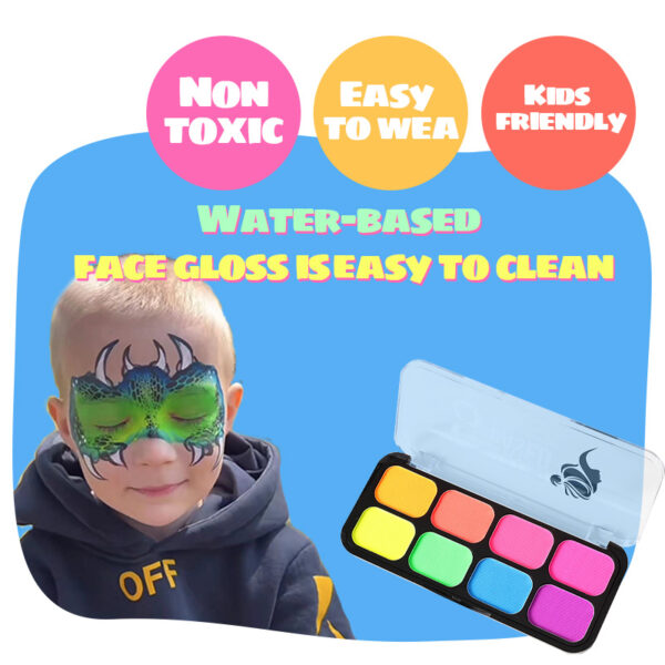 8004 water activated face paint palette