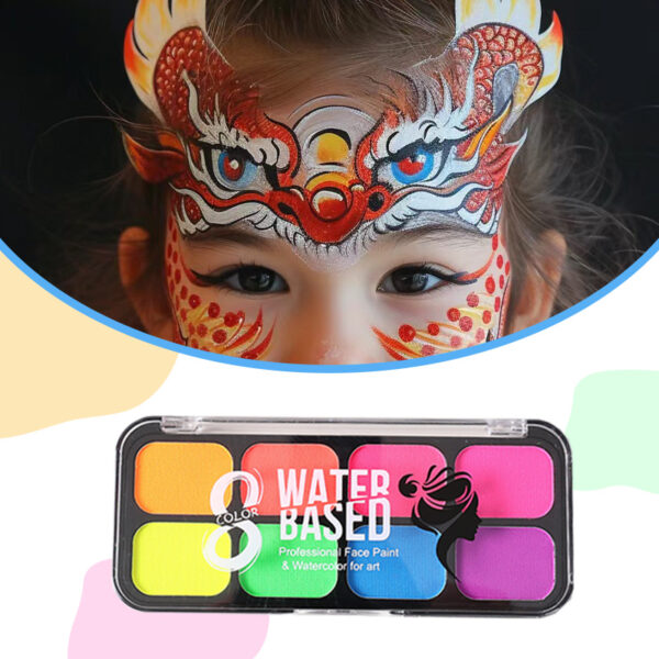 8004 water activated face paint palette
