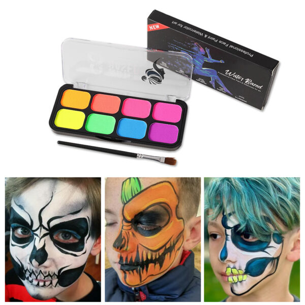 8004 water activated face paint palette