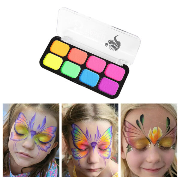 8004 water activated face paint palette