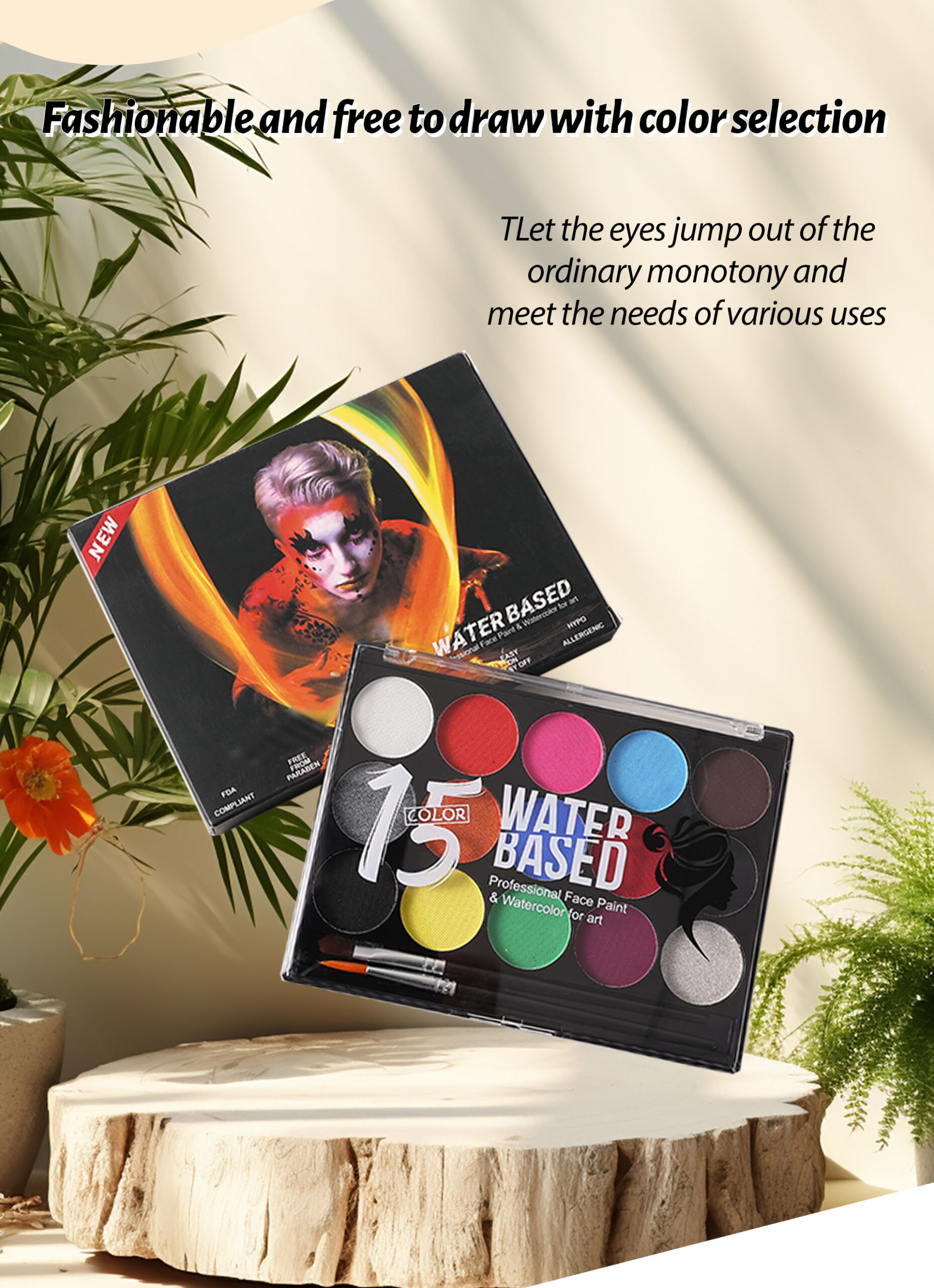 8005 15 color face paint palette