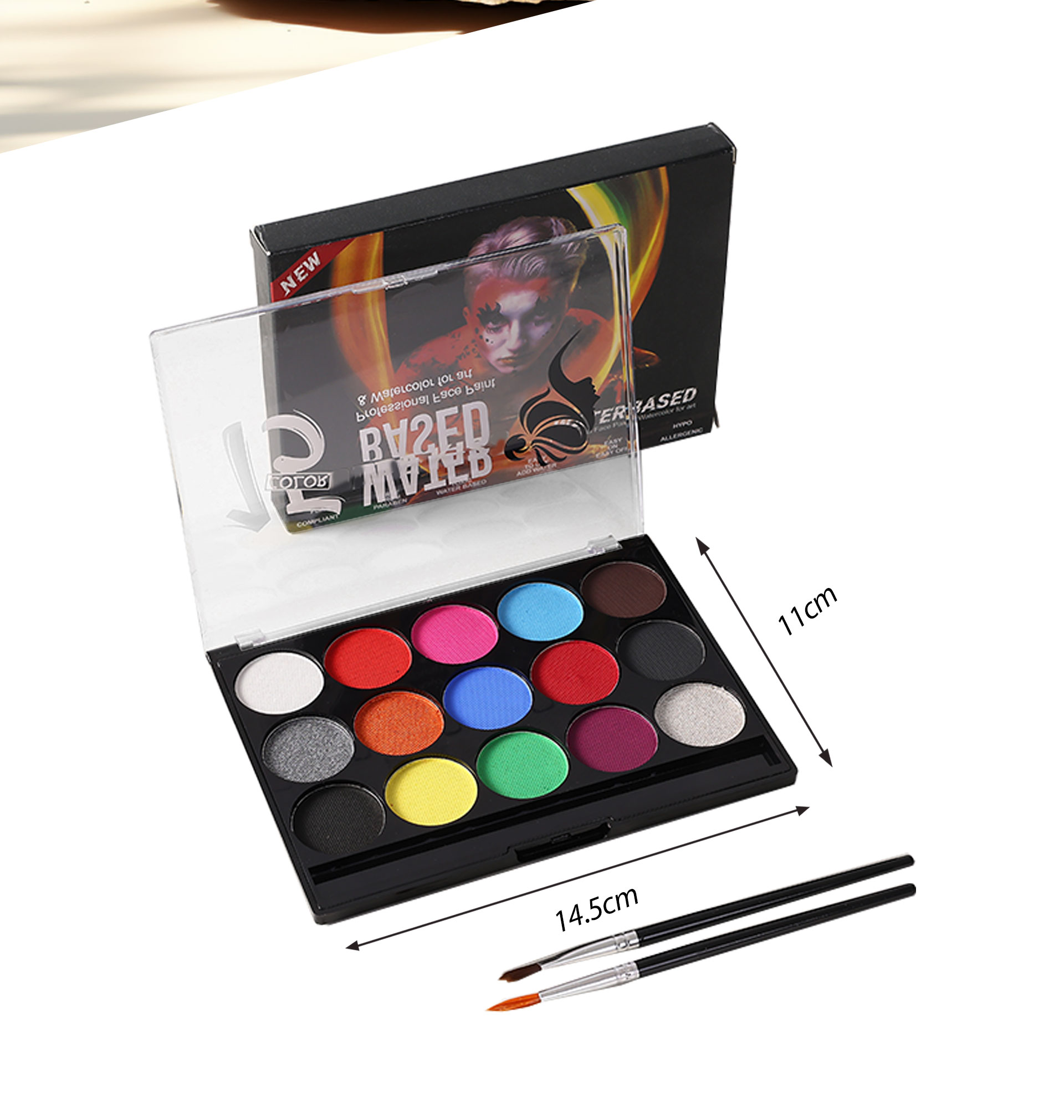 8005 15 color face paint palette